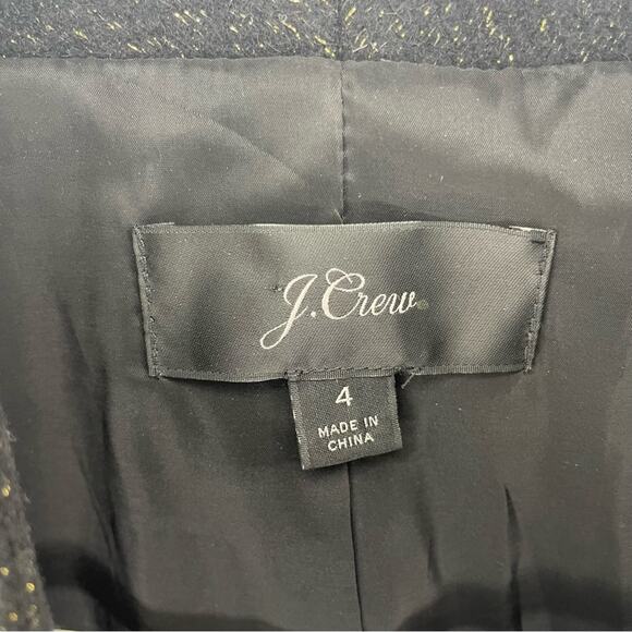 J. Crew Going Out Slim Fit Blazer in Black Tinsel Tweed Size 4 - Picture 7 of 10